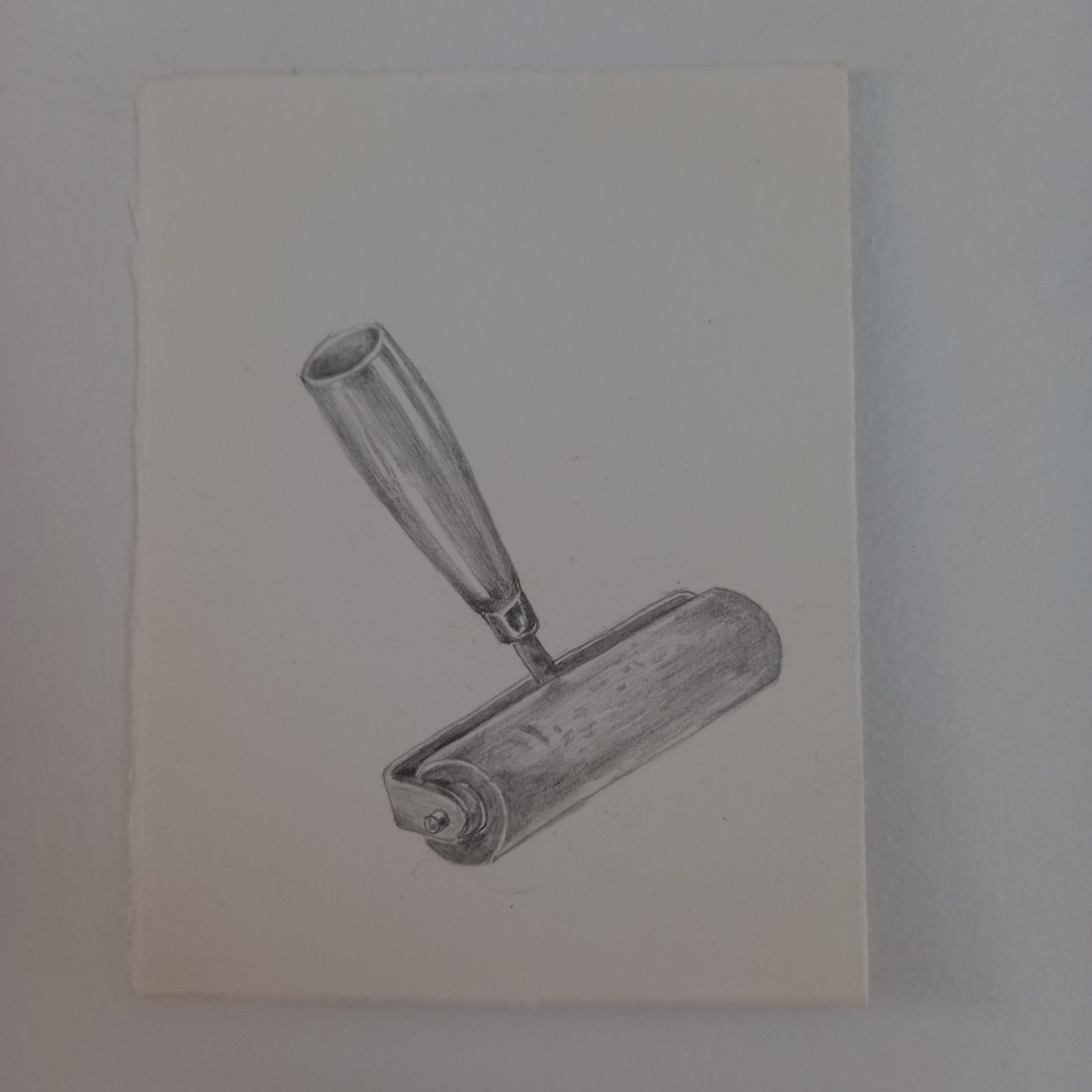 Pencil drawing by Jeff Benjamin of a small hand tool
